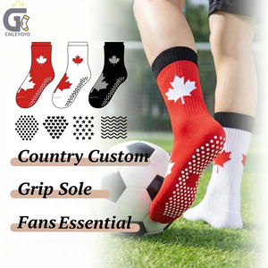 Calcetines de Fútbol Antideslizantes GENKE con Logotipo Personalizado de País, Suela con Agarre de Hoja de Arce, Calcetines de Fútbol para Equipo, para Entrenamiento y Competencia Deportiva - Product Image 1