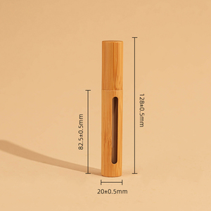 Hot bán 5ml/10ml Rỗng Mỹ phẩm tre + PP nhựa Son môi Ống container với nắp Tre và biểu tượng tùy chỉnh - Product Image 3