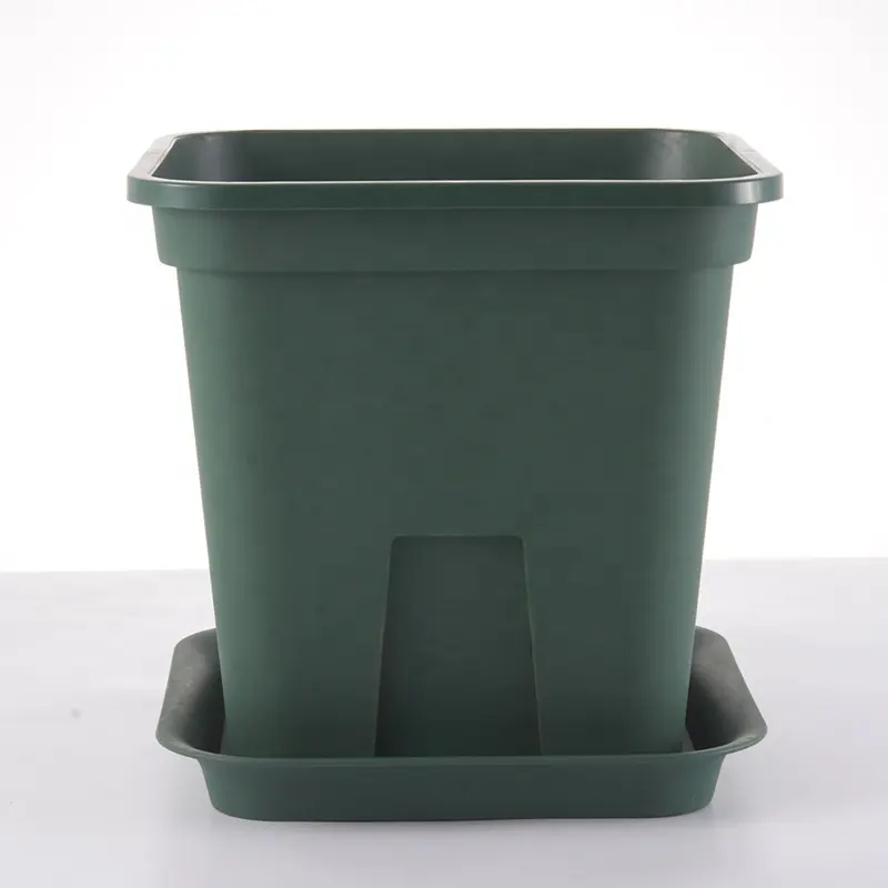 Populaire Soorten Maten Plastic Vierkante Gallon Kwekerij Pot Met Schoteltjes Voor Planten