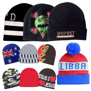 Bonnet en tricot personnalisé avec logo, bonnet d'hiver en acrylique de haute qualité, logo personnalisé - Product Image 1