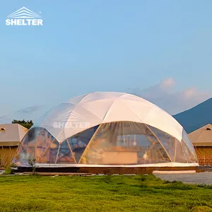 Outdoor Luxury Curve Aluminum Alloy Profile Domos Igloo Glamping PVDF Event Dome Giodesic Dome Tents For Events