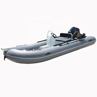 Bateau pneumatique semi-rigide en aluminium de 1,2 mm, 14 pieds, coque rigide, RIB 450, à vendre