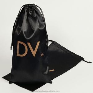 Bolsas de Satén de Seda Personalizadas con Logotipo Impreso, Bolsas Cosméticas Promocionales Económicas con Cordón - Product Image 1