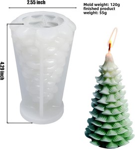 <span class=keywords><strong>Moule</strong></span> en Silicone Sapin de Noël pour Bougie Parfumée au Pin, Plâtre ou Outils de Gâteau, Décoration de Maison DIY - Product Image 6