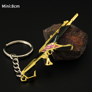 Bán buôn valorant móc chìa khóa kim loại súng Móc Chìa Khóa 3D Keychain trang trí mô hình mặt dây chuyền dấu ngã điều hành 9cm Móc khóa - Product Image 3