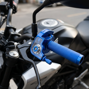 Pièces de moto en alliage d'aluminium CNC, poignée de guidon modifiée avec manchon d'huileur grand format et poignée rotative transparente - Product Image 1