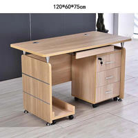 Bureau d'ordinateur individuel en MDF, durable, écologique et peu encombrant, avec rangement pour clavier, personnalisable en gros