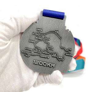Medallas de Metal deportivas para bicicleta de carrera 3D de alta calidad, medalla de triatlón para ciclismo en blanco personalizada - Product Image 2