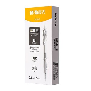 Bolígrafo de Gel Chenguang GP-1008 de 0.5 mm con Botón de Presión, Transparente, Práctico, para Oficina y Escuela - Product Image 2