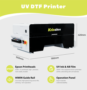 Krinshen UV DTF เครื่องพิมพ์แบบม้วนเพื่อม้วนมัลติฟังก์ชั่นหยดสูง impresora DTF UV สำหรับโทรศัพท์เคสขวดแก้วสติกเกอร์โลหะ - Product Image 2