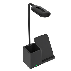 ไฟกลางคืน LED พร้อมที่ชาร์จไร้สาย 15W สำหรับ iPhone Apple พร้อมที่ใส่ปากกา อุปกรณ์จัดระเบียบโต๊ะทำงาน สำนักงาน ขายส่งจำนวนมาก - Product Image 3