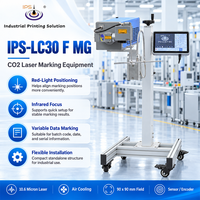 Machine de marquage laser CO2 IPS-LC30 F MG, marqueur laser, machine de marquage plastique, 12000 mm/s, haute précision, scan 2D