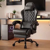 Chaise de bureau ergonomique de haute qualité à dossier haut, pivotante, avec roulettes, design sportif, repose-pieds, Silla Gamer Pro
