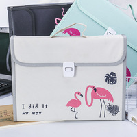 Carpeta de Acordeón Portátil Lie Wuqi Yuen con Impresión UV, Bolsa de Tela Oxford con 13 Compartimentos para Organizar Exámenes