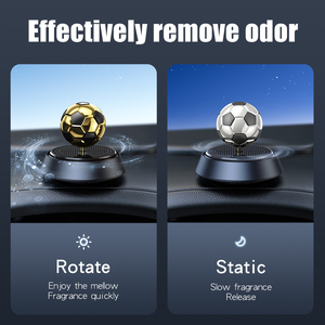 Diffuseur de parfum solaire rotatif en forme de ballon de football pour voiture, accessoires décoratifs, ornement aromatique énergétique - Product Image 2