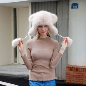 <span class=keywords><strong>Bonnet</strong></span> d'hiver chaud avec oreilles d'ours et perles, <span class=keywords><strong>bonnet</strong></span> chauffant pour les oreilles - Product Image 4