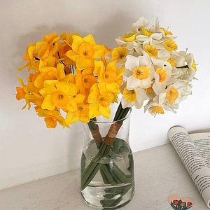 High Quality Silk Flowers Narcissus <b>Bouquet</b> Fresh Flower Arrangement <b>Artificial</b> Flowers of 6 Heads - Product Image 4