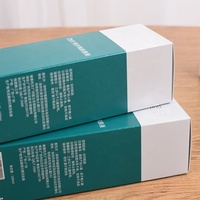 Boîte d'emballage personnalisée en feuille d'argent, laminage mat UV, gaufrage, vert, pour soins de la peau, parfums, gloss à lèvres, blush, boîtes cosmétiques recyclables