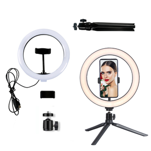 <span class=keywords><strong>Tik</strong></span> <span class=keywords><strong>tok</strong></span>-trípode pequeño de 26cm con soporte para teléfono móvil, anillo de luz led para selfis - Product Image 1