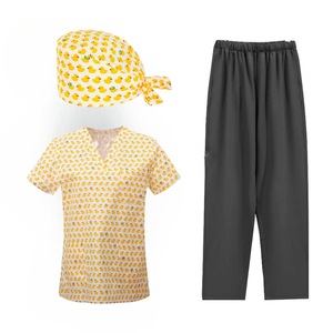 Conjunto de Uniformes Médicos Unisex con Estampado de Conejo de Dibujos Animados 2025, Uniformes de Hospital, Gorro Quirúrgico, Ropa de Trabajo para Enfermeras, Poliéster y Spandex - Product Image 6