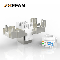 Jack Keystone Terlindung SFTP Cat8 RJ45, Jack Modular Alloy Seng Terlindung FTP Cat6a/Cat7/Cat8, Jack Keystone Cat 6