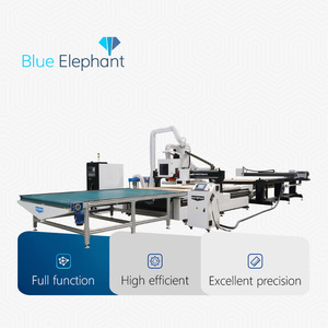 atc cnc nesting machine cabinet office furniture production line nested cnc wood working router with loading unloading labeling