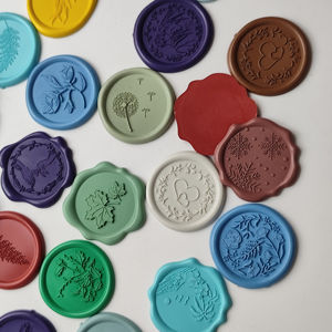 Двухцветная восковая печать этикетка для свадебных приглашений самоклеящаяся Упаковочная Клейкая восковая наклейка для упаковок - Product Image 1