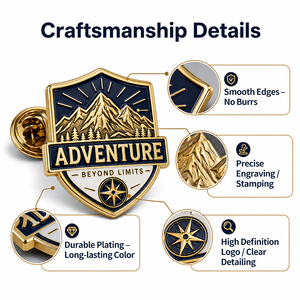 Épinglette en émail en forme de pétale avec slogan inspirant, badge métallique personnalisé avec citations motivantes pour veste, sac à dos, cadeau, vente en gros - Product Image 4