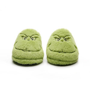 Nouvelle Arrivée Chaussons Familiaux Style <span class=keywords><strong>Grinch</strong></span> Dessin Animé Doux et Confortables en Peluche Longue pour Intérieur et Extérieur, Idéaux pour Fêtes - Product Image 2