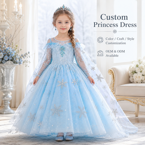 Robe à Paillettes pour Filles, Robe de Demoiselle d'Honneur à Paillettes Bordeaux avec Nœud, Robe de Cérémonie pour Filles, Vente en Gros OEM ODM Usine - Product Image 1