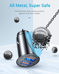 Chargeur de voiture <span class=keywords><strong>AINOPE</strong></span> recommandé, métal, 45W, double type C, adaptateur de charge rapide PD pour iPhone 17 16 Samsung S25 Ultra S24 - Product Image 3