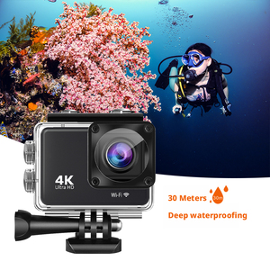 Cámara de Acción para Vlogger, Sumergible hasta 30 Metros, Cámara de Acción <span class=keywords><strong>4K</strong></span> con Ángulo de Visión de 170° °   Cámara Deportiva WiFi de Gran Angular 24G con Control Remoto para Time Lapse, Buceo y Esquí - Product Image 1