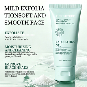 Gel exfoliant à l'extrait de sel marin, élimine les points noirs, nettoie les pores, éclaircit la peau, hydrate, gommage pour le visage et le corps, 50g - Product Image 5