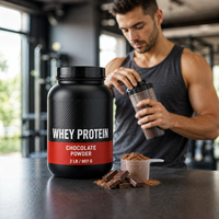 Poudre de protéines de lactosérum 2 lb saveur chocolat Nutrition sportive pour adultes Échantillon étiqueté OEM/Marque privée