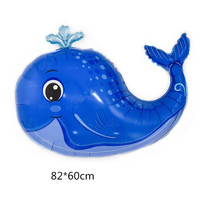 Ballons en gros sur le thème des animaux marins : Dauphin, Hippocampe, Homard, Poisson, Requin – Ballons en aluminium pour décorations de fête d'anniversaire