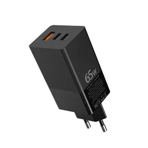 Portable US/EU/UK Plug Gan Charger 65W PD Fast Charging Adapter For Phone