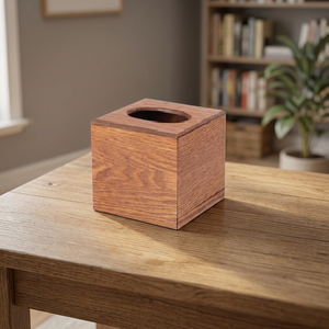 B.S. Caja de pañuelos de madera de calidad superior, diseño artesanal, ecológica, para mesa, con forma personalizada. - Product Image 1