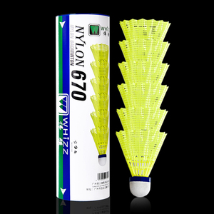 Vendita calda all'ingrosso di buona qualità uso durevole in Nylon Shuttlecock Badminton simile a <span class=keywords><strong>Mavis</strong></span> 350 - Product Image 5