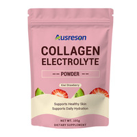 Poudre de Collagène et d'Électrolytes Ausreson pour l'Éclaircissement de la Peau, Soutien Immunitaire, Vitamines pour Adultes, Collagène Végétalien en Poudre