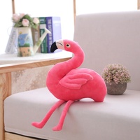 Vente directe d'usine Modèle d'animal simulé 24cm 40cm Taille Oreillers en peluche flamant rose rouges Jouets
