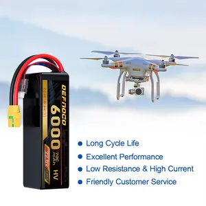 Whosale 22.2v 6s 6000mah 100c con ec5 batterie lipo RC batterie ai polimeri di Li compatibili con RC Boat Car Truck