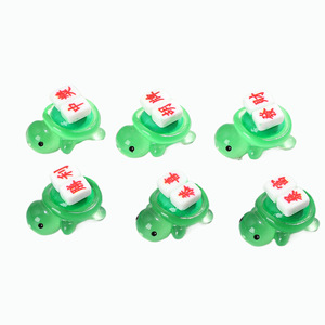 Lanshuo Resin Mahjong Turtle Figurine Animal Shape Plastic Diy Jewelry Accessories Home Decoration <b>Ornament</b> - Product Image 3