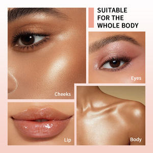 Baume illuminateur en stick, longue tenue, léger, imperméable, cosmétiques <span class=keywords><strong>champagne</strong></span>, éclaircissant, paillettes, contour naturel, maquillage - Product Image 4