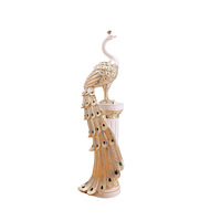Kreative DUTACK Harz-Tierskulptur Pfau (Gießtechnik) Umweltfreundliche Geschenkidee für Zuhause und Hochzeit
