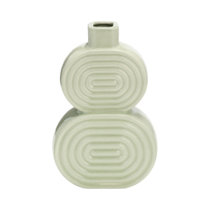 Vaso moderno in ceramica con cerchi impilati per l'arredamento del soggiorno, vaso decorativo per fiori per camera da letto, ufficio, ingresso, tavolo - Product Image 1