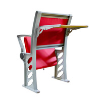 Mobilier scolaire en bois pour amphithéâtre universitaire : bancs d'audience escalonnés et chaises d'escalier pour salle de classe
