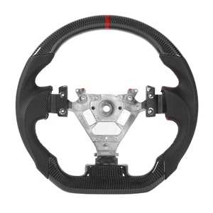 Volant sport et design luxueux en cuir perforé en fibre de carbone sur mesure 2009+ adapté à Nissan 350Z 370Z - Product Image 4