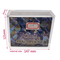   Boîte de rangement pour cartes, boîte en acrylique transparente pour l'affichage, boîte de jeu de cartes à collectionner ETB Yugioh