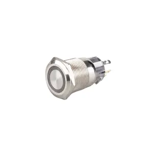 LVBO Strong manufacturer push button switch led latching metal illuminaed push button switch