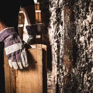 Gants de travail en latex Coquille de coton Enduit de latex Gants de travail de sécurité de construction Gant de travail de sécurité tricoté en coton blanc - Product Image 5